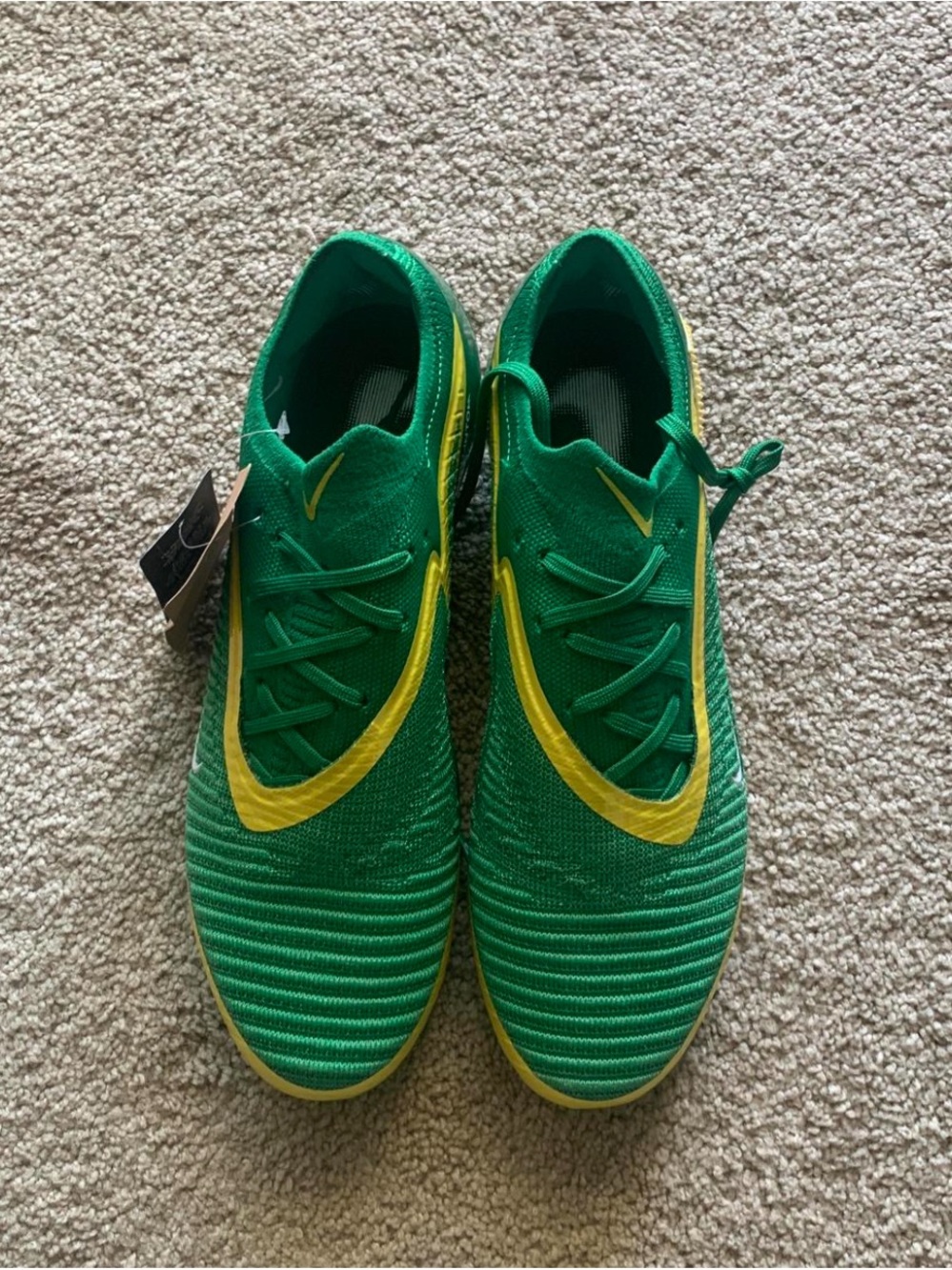 Nike Mercurial Vapor Elite FG Green Yellow size 10